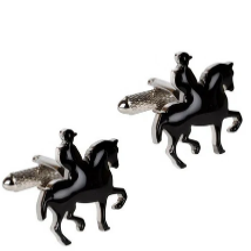 Equestrian Black Cufflinks