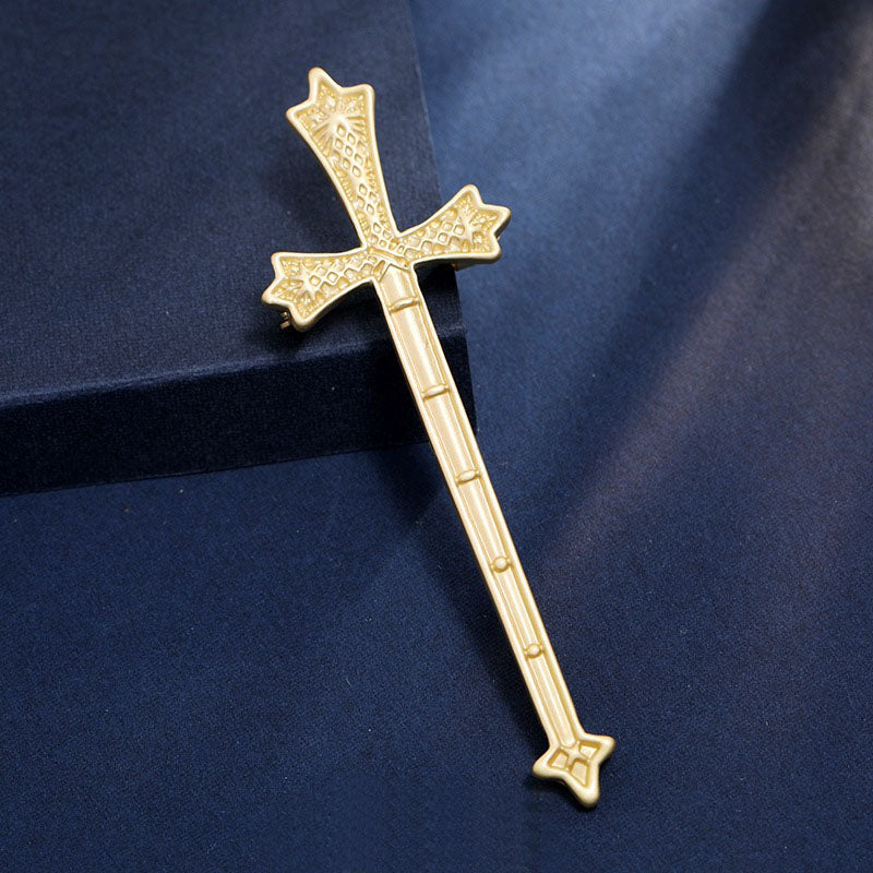 Golden Crucifix Pin