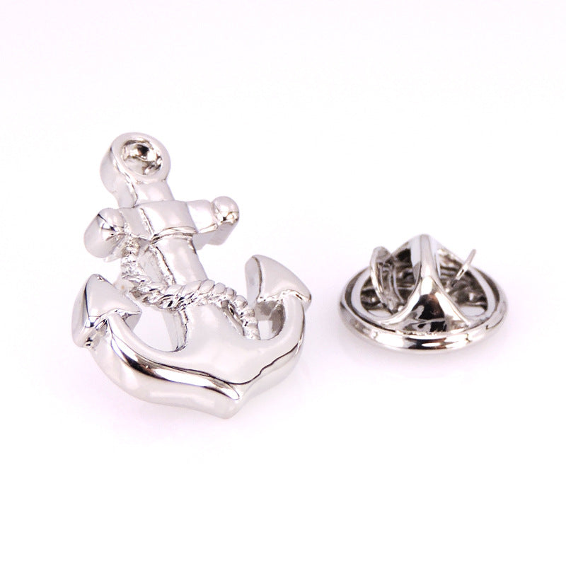 Silver Anchor Brooch