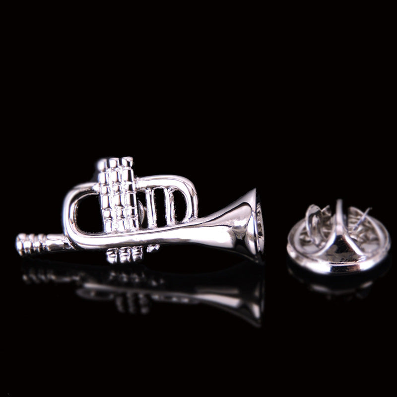 Silver Trumpet Pin