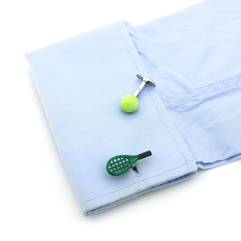 Tennis Racket and Ball Cufflinks