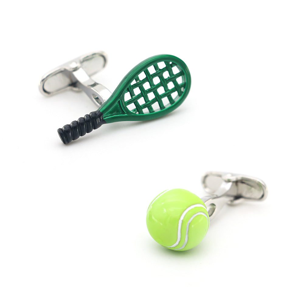 Tennis Racket and Ball Cufflinks