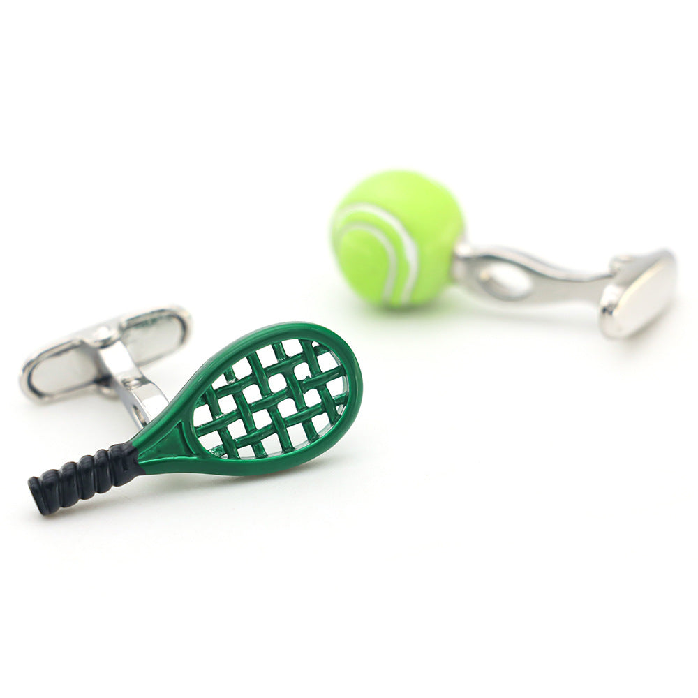 Tennis Racket and Ball Cufflinks