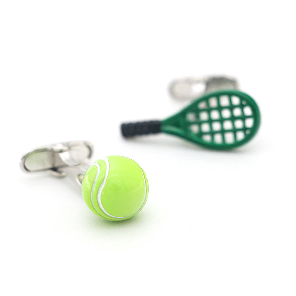 Tennis Racket and Ball Cufflinks