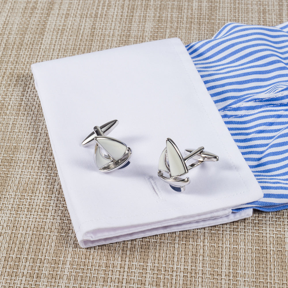 Yacht Silver Cufflinks