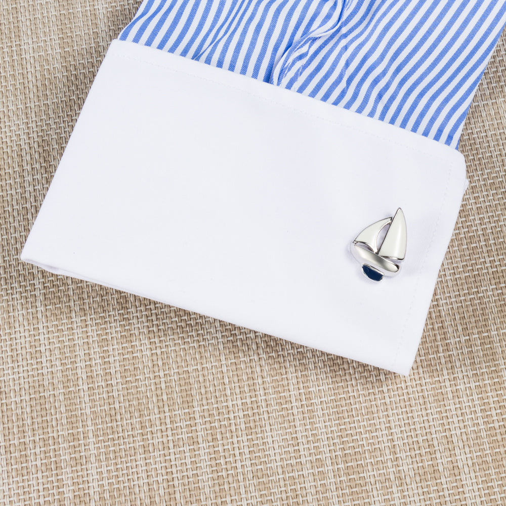 Yacht Silver Cufflinks