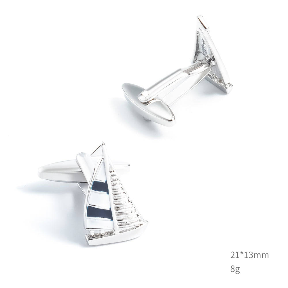 Yacht Silver Cufflinks