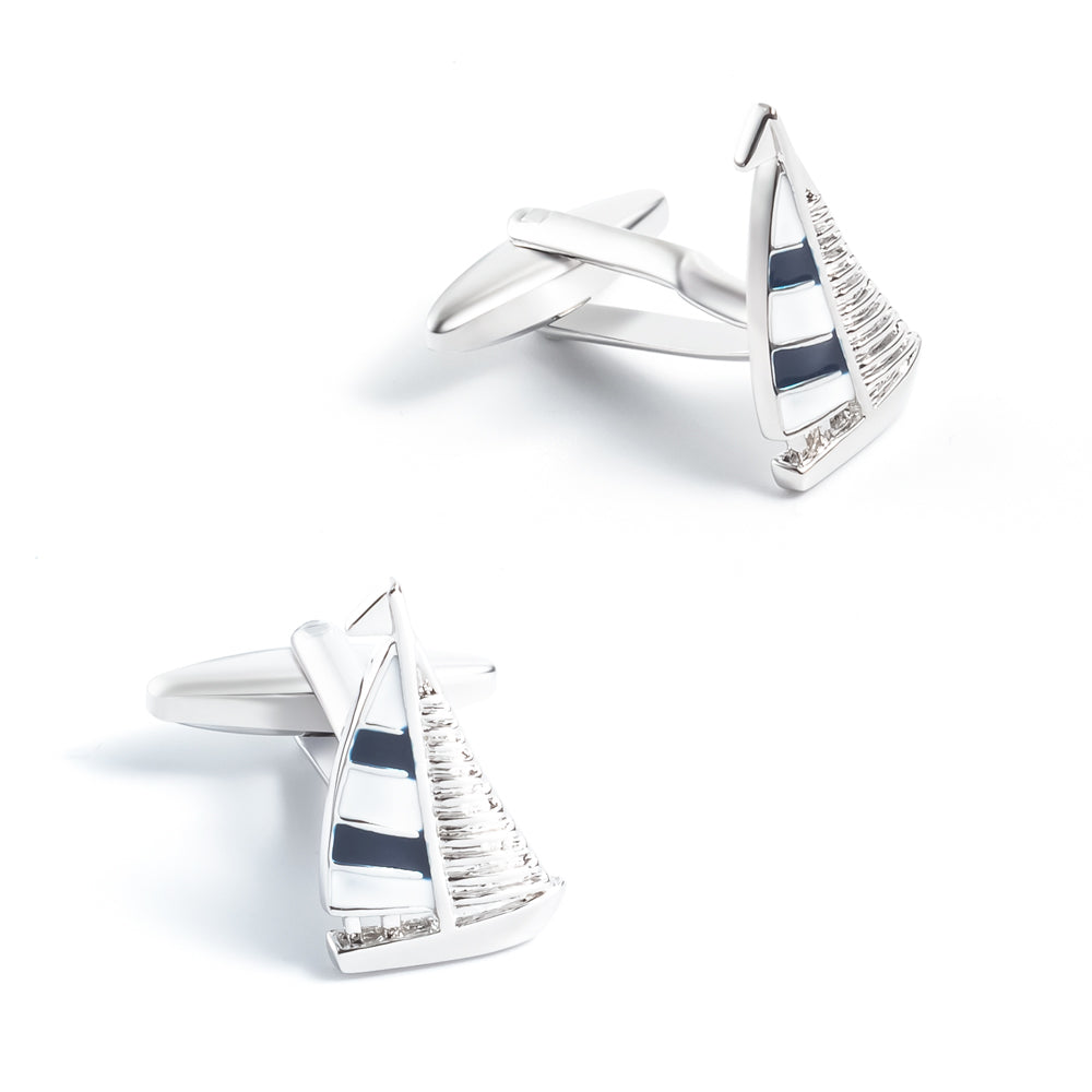 Yacht Silver Cufflinks
