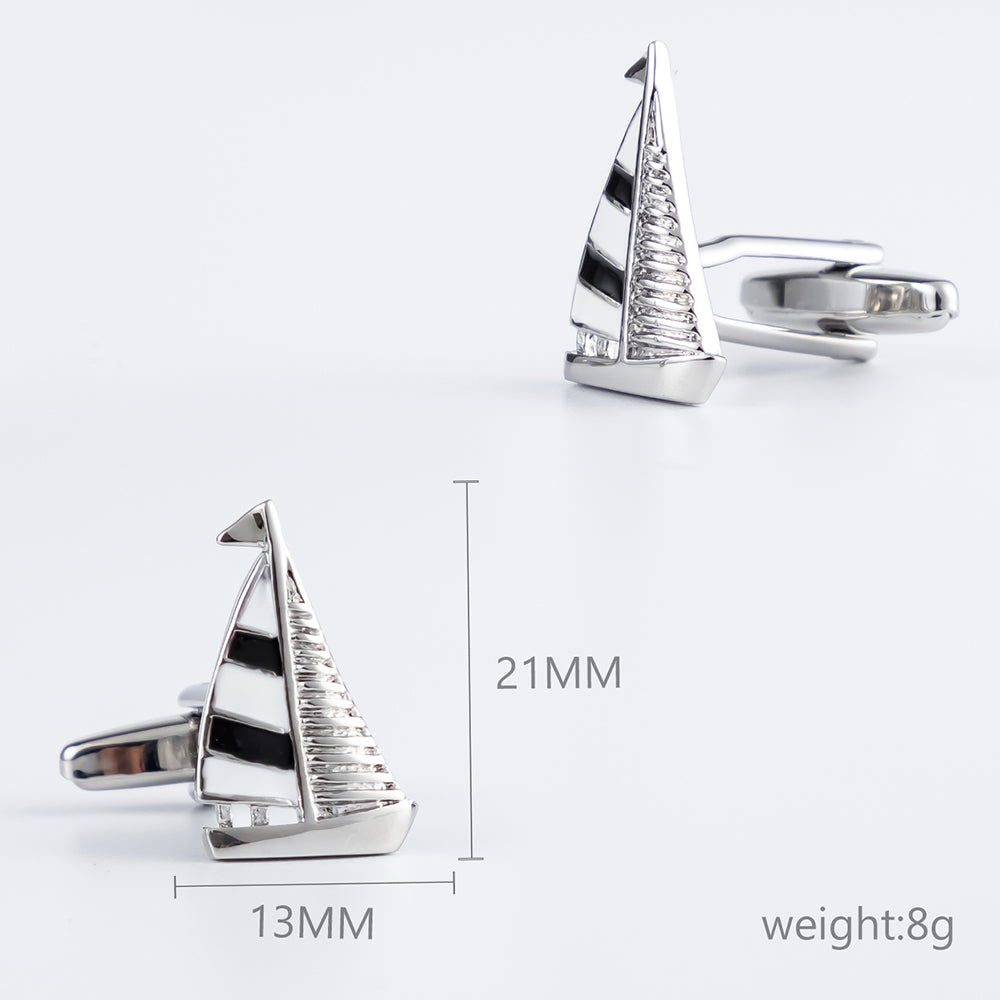 Yacht Silver Cufflinks