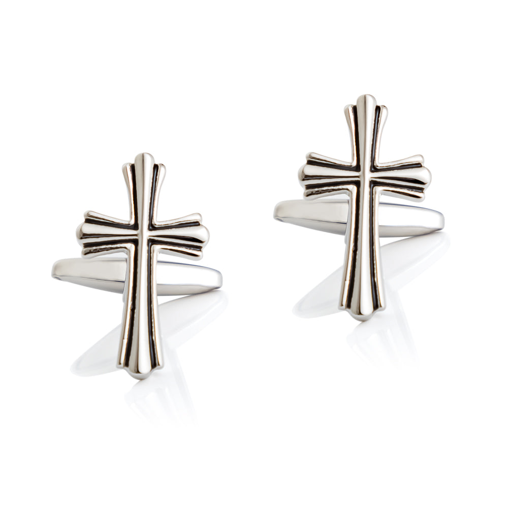 Silver Cross Cufflinks