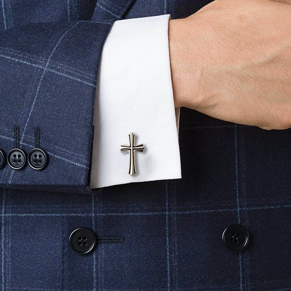 Silver Cross Cufflinks