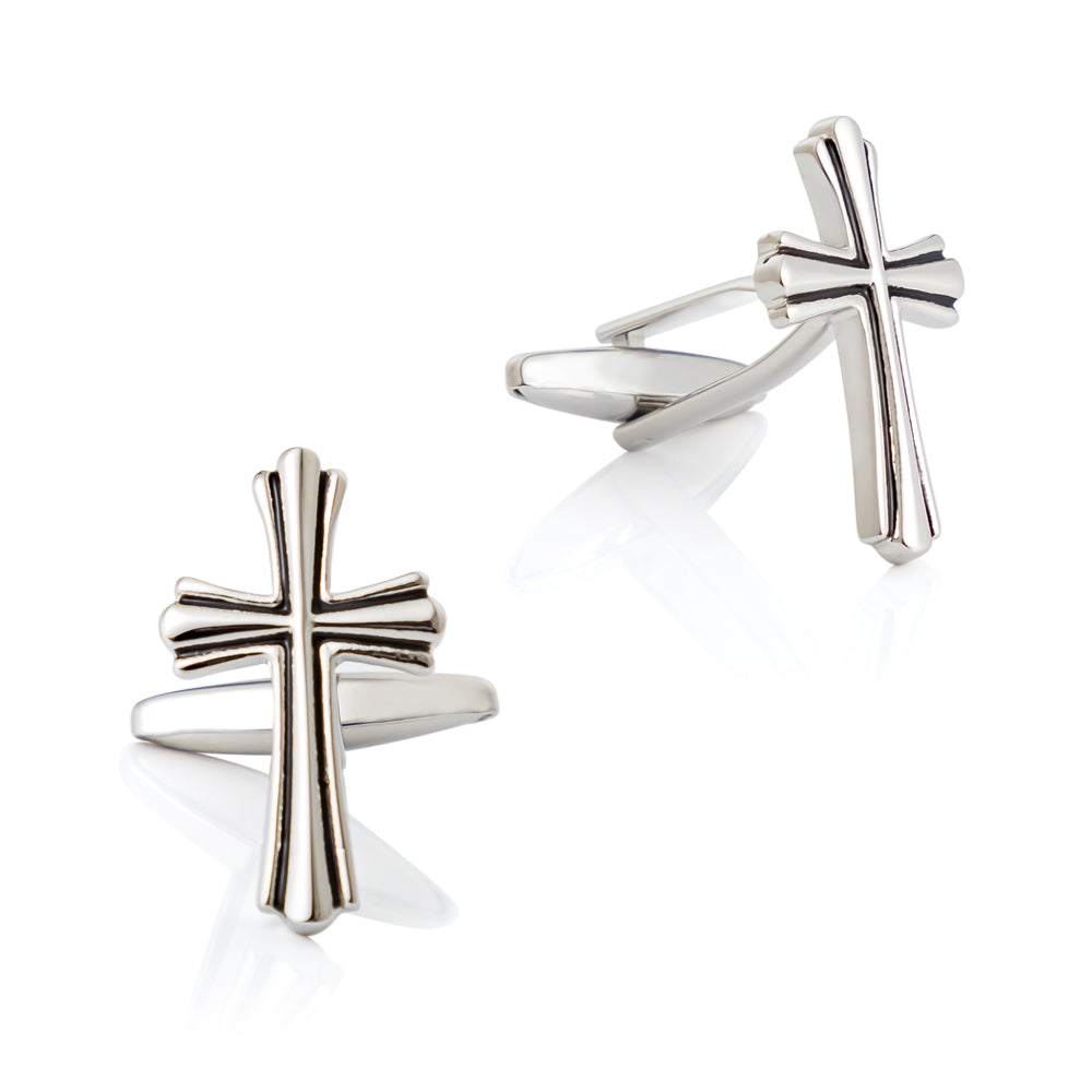 Silver Cross Cufflinks