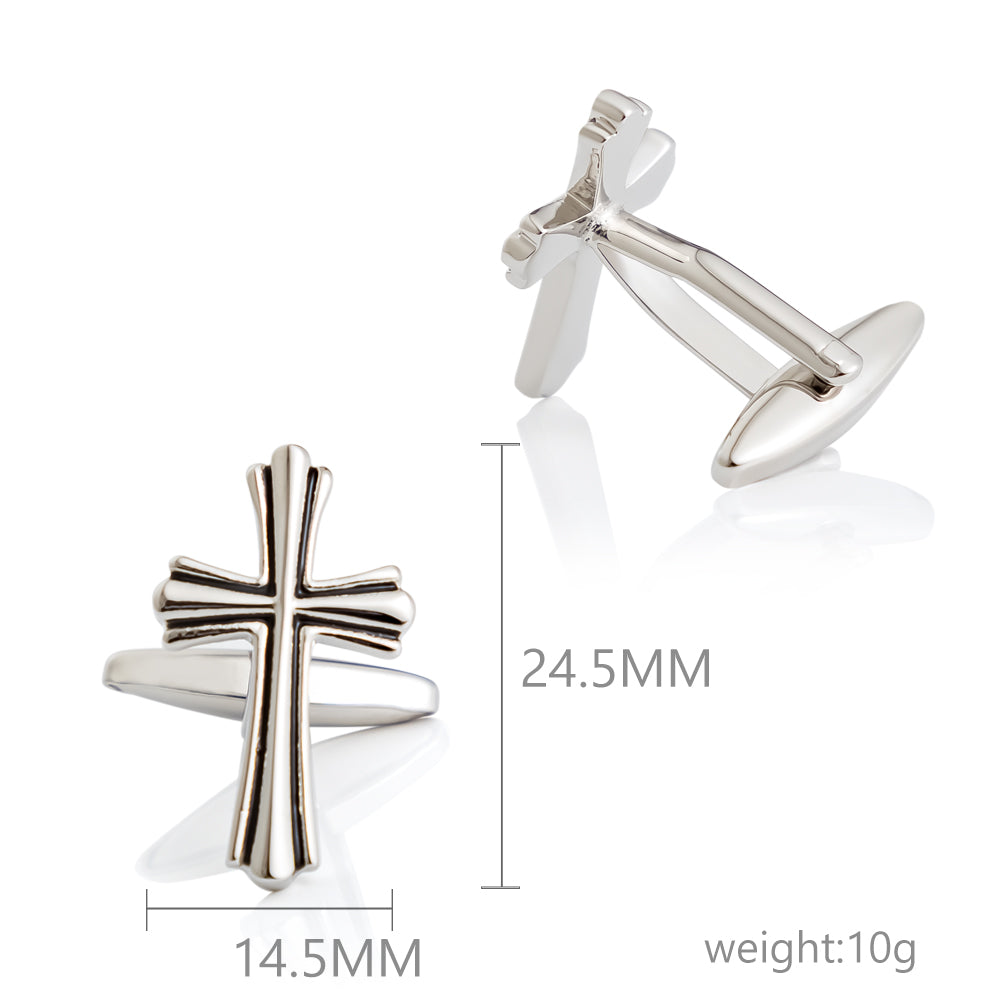 Silver Cross Cufflinks