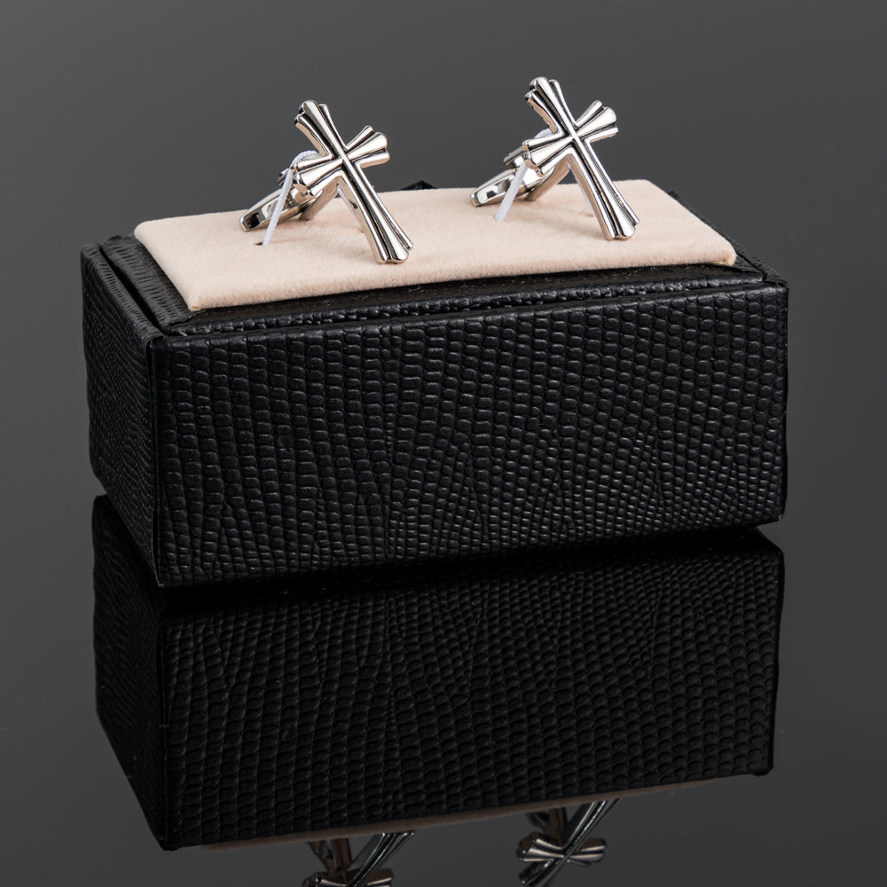 Silver Cross Cufflinks
