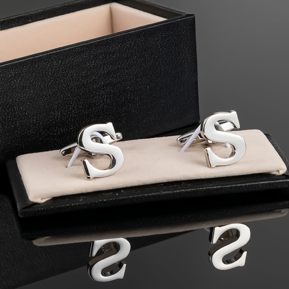 Silver Alphabet Letter Pair