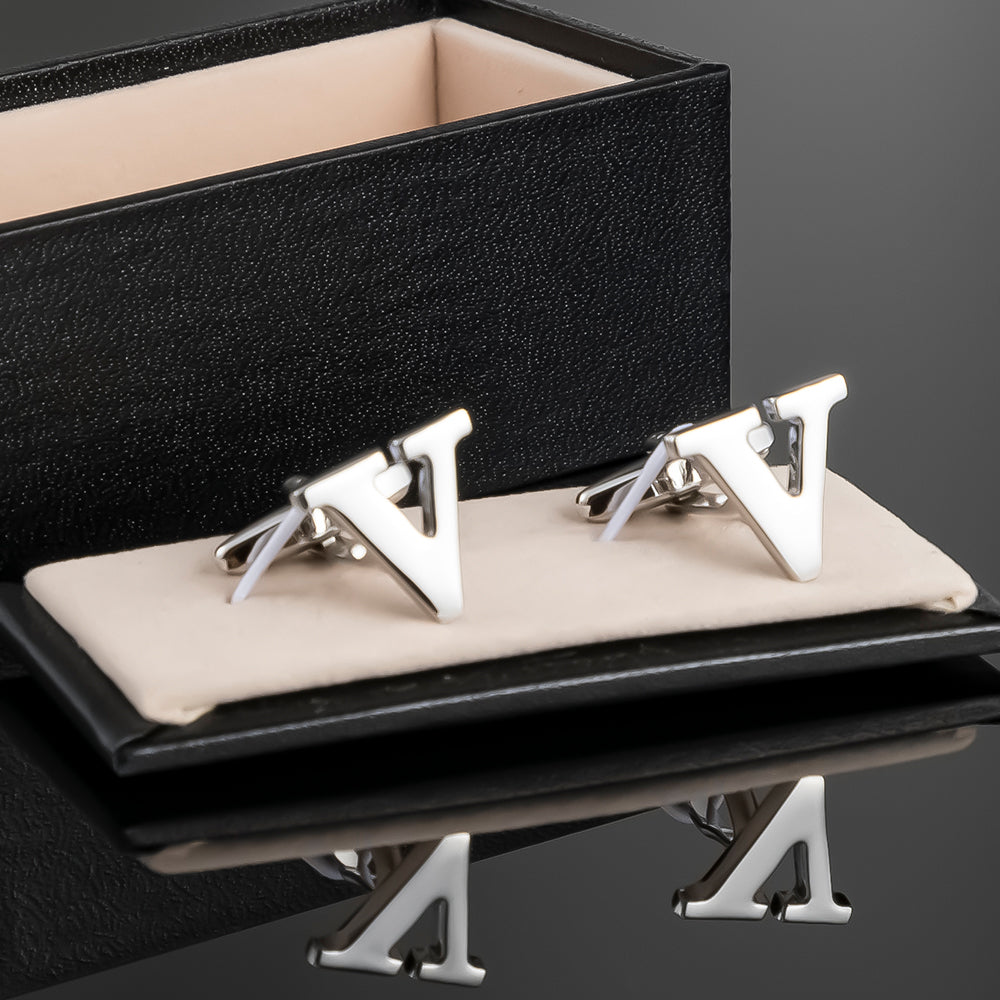 Silver Alphabet Letter Pair