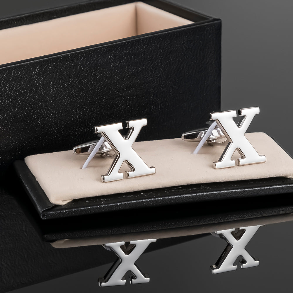 Silver Alphabet Letter Pair