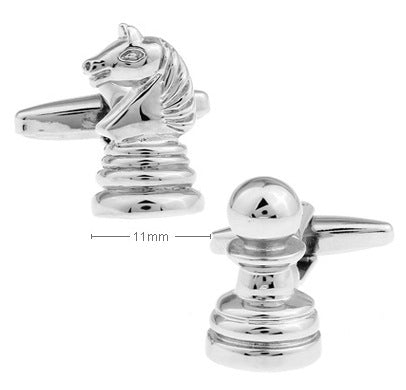King and Queen Chess Cufflinks