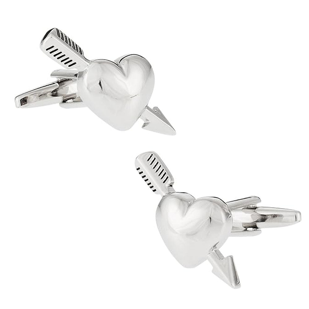 Silver Heart Cufflinks