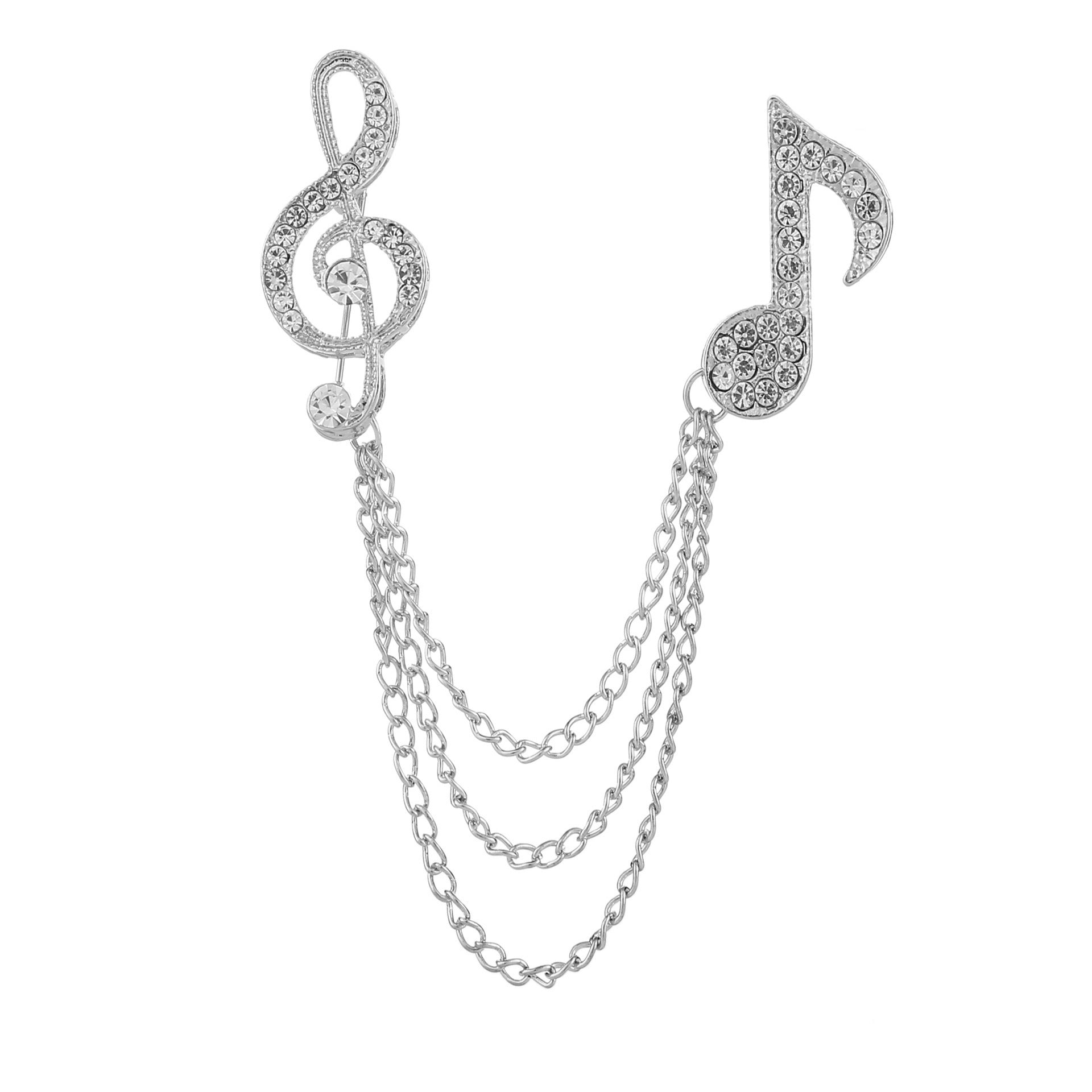 Silver Treble & Note Brooch