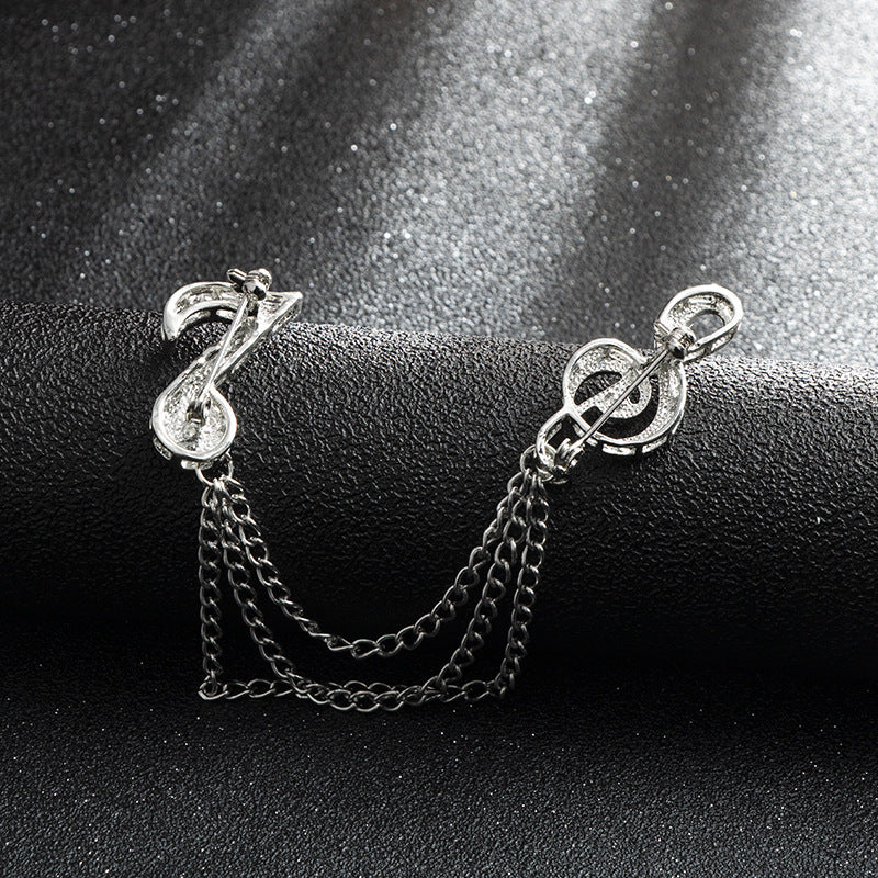 Silver Treble & Note Brooch